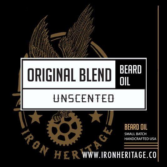 "Original Blend (Unscented)" Beard Oil by Iron Heritage