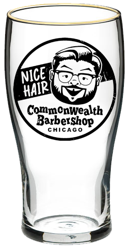 Commonwealth Barbershop - 16oz Libbey Pint Glass