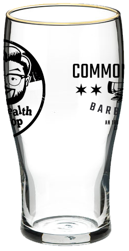 Commonwealth Barbershop - 16oz Libbey Pint Glass